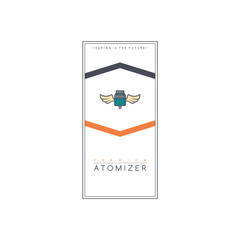 vaporizer electric cigarette smoke theme flyer template