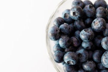Fresh berries on white background.