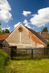 Beatiful spring rural landscape with blue sky