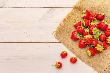 Fresh organic ripe strawberry