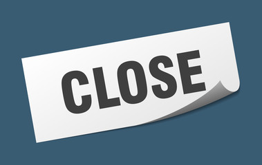 close sticker. close square isolated sign. close