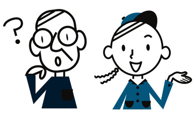 高齢男性　Q&A　作業員