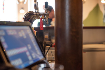 Details of a bar in a coffee house