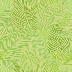 Abstract leaf seamless repeat pattern. Vector illustration background. For print, textile, web, home decor, fashion, surface, graphic design