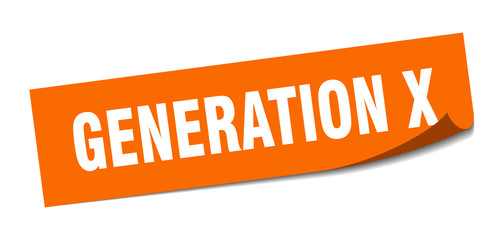 generation x sticker. generation x square isolated sign. generation x