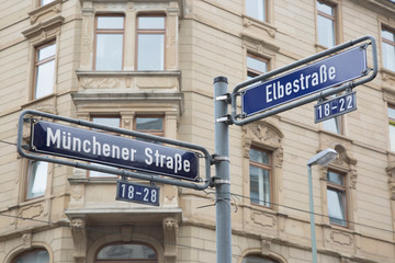 Munich Street, Sign, Frankfurt
