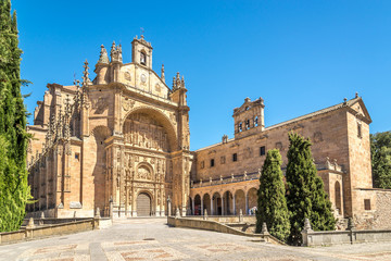 Fototapeta na wymiar View at the Buildings of San Esteban Monastery in Salamanca - Spain