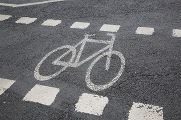 Obraz premium Bicycle Lane Symbol
