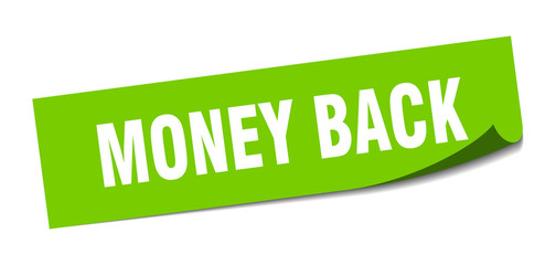 money back sticker. money back square isolated sign. money back