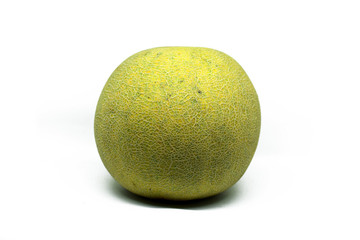 Muskmelon fruit (Cantaloupe) isolated on white background
