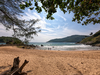 Beautiful Seascape With Wide-angle Shot on beach