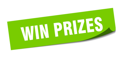 Fototapeta premium win prizes sticker. win prizes square isolated sign. win prizes