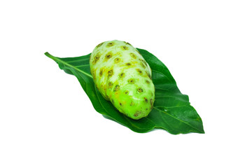 Noni isolated on white with clipping path