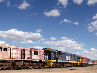 Lokomotiven in Broken Hill Australien