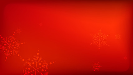 Naklejka na ściany i meble Beautiful Red Christmas Background with Falling Snowflakes. Vector Falling Snowflakes on a Red Background. 