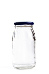  empty glass jar for conservation, isolated on white background - Image