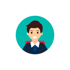 School boy  icons.  Back to school concept. Vector illustration.