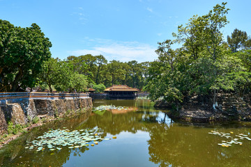 Obraz premium Tomb and gardens of Tu Duc emperor in Hue, Vietnam