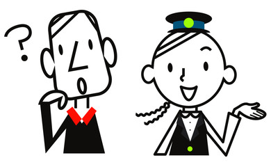 男性　Q&A　運転手　乗客