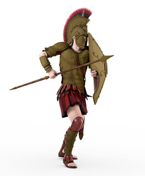 Spartanischer Krieger aus dem antiken Griechenland