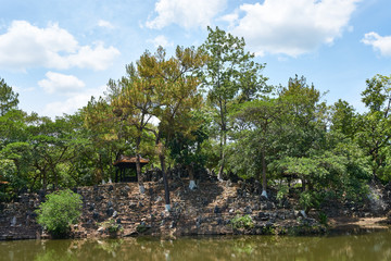 Tomb and gardens of Tu Duc emperor in Hue, Vietnam