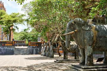 Tomb and gardens of Tu Duc emperor in Hue, Vietnam