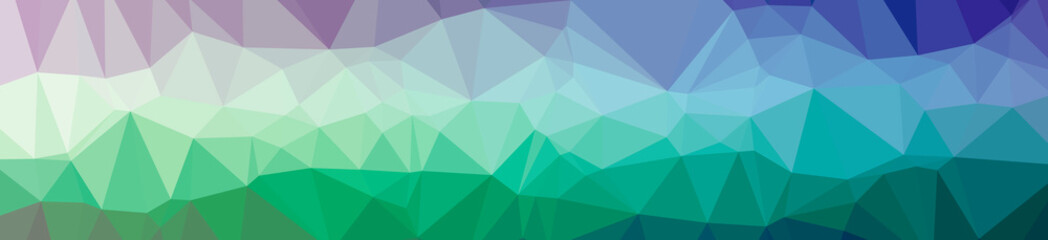 Fototapeta premium Illustration of abstract Blue And Green banner low poly background. Beautiful polygon design pattern.