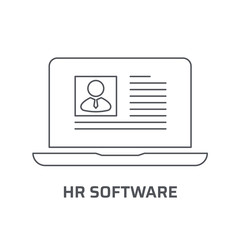 HR software icon. Trendy flat vector hr software icon on white background from general collection, vector illustration can be use for web and mobile, eps10
