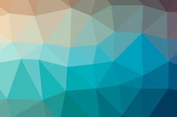 Illustration of abstract Blue, Green And Purple horizontal low poly background. Beautiful polygon design pattern.