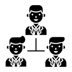 Businessman with connection vector illustration, solid style icon