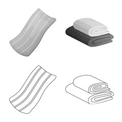 Isolated object of soft and clean symbol. Set of soft and household stock vector illustration.