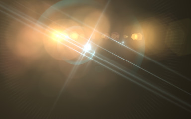 Abstract image of lighting flare.Abstract sun burst with digital lens flare background
