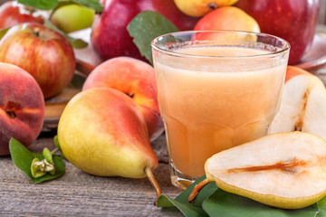 Freshly squeezed juice made from organic and healthy pears