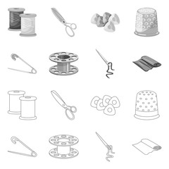 Isolated object of craft and handcraft icon. Collection of craft and industry stock symbol for web.