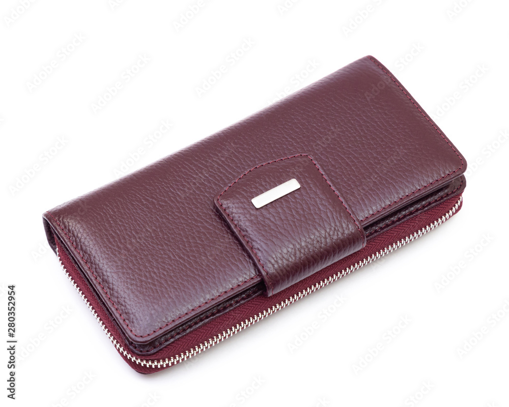 Canvas Prints Burgundy leather wallet