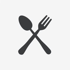 Fork & Spoon Flat Vector Icon