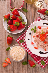 Strawberry risotto. 