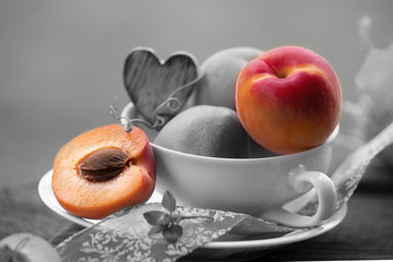 Color key frischer Pfirsich modern in Gestaltung und Farben