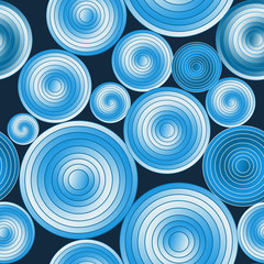 abstract graphic round targets seamless blue