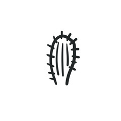 Hand drawn cactus. Simple vector icon