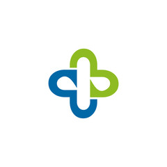 Medical and health care logo design vector template