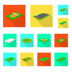 Vector illustration of playground and sport sign. Collection of playground and scene stock symbol for web.