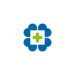 Obraz premium Medical and health care logo design vector template