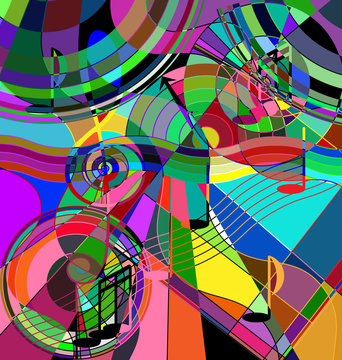 abstract color image of the music chaos