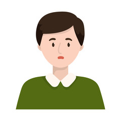 Vector design of guy and young sign. Set of guy and cute stock symbol for web.