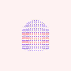 Knitted hat icon for cold weather. Simple style vector illustration in pastel colors. Isolated element for web design, mobile app and any other purpose.