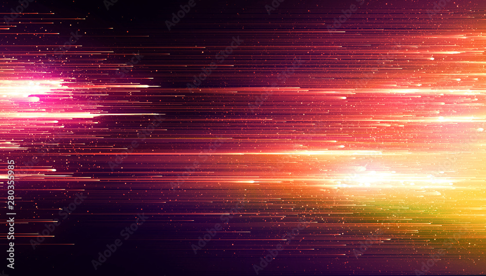 Wall mural led light. future tech. shine dynamic scene. neon flare. colorful rays. .magic moving fast lines. sp