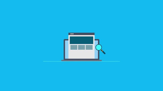 Seo optimization, online website marketing, internet communication concept, animated video clip.