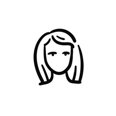 Hand drawn person. Simple vector icon
