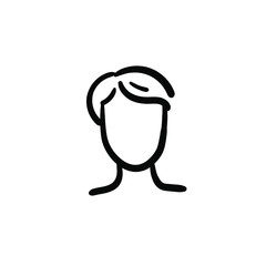 Hand drawn person. Simple vector icon